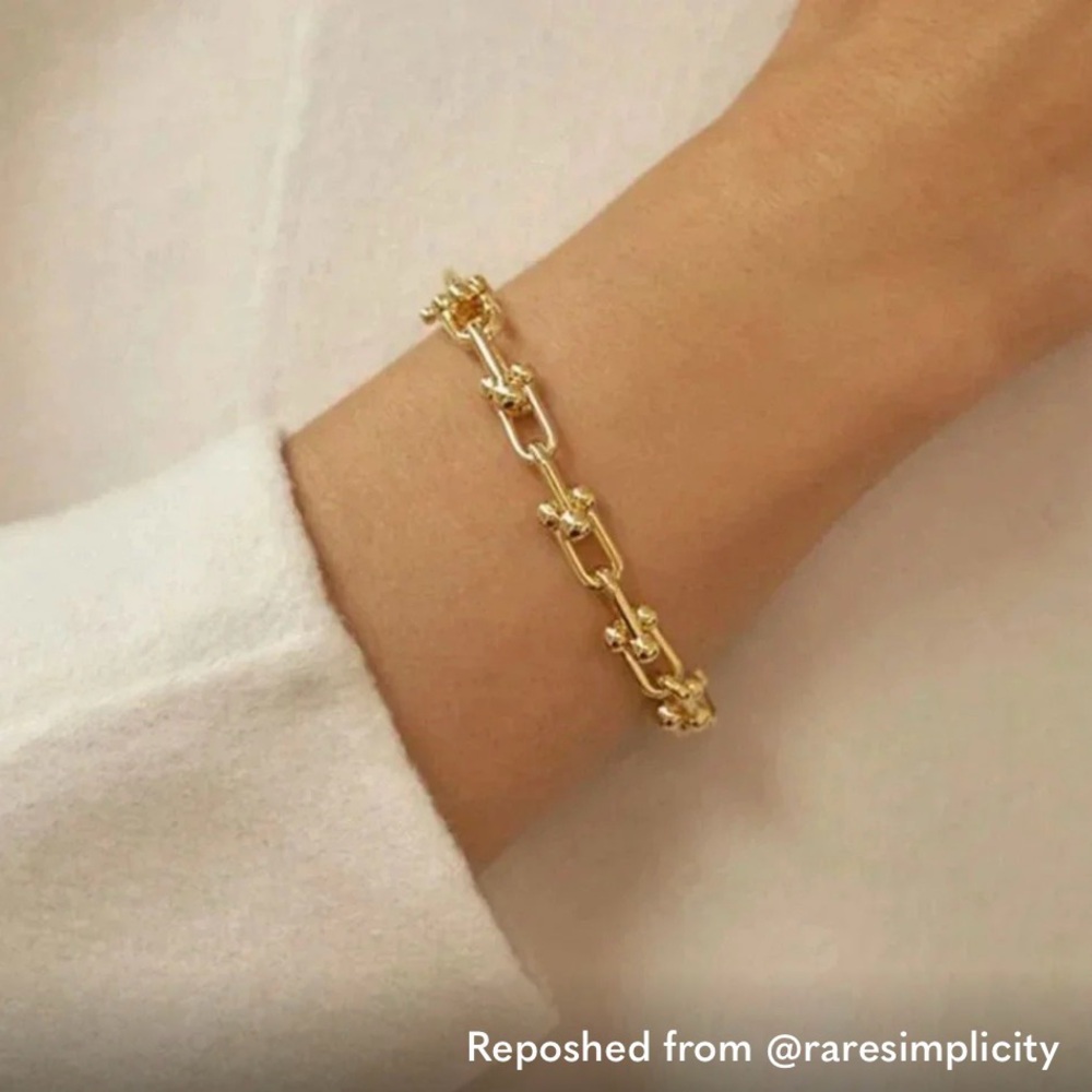 18k 925 Chic Gold U Link Bracelet